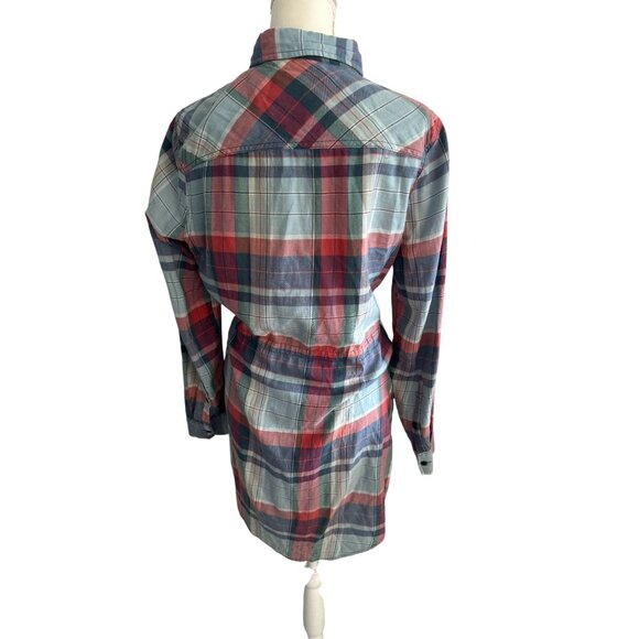 JACHS GIRLFRIEND Plaid Button Down Tunic Top Size Medium - Picture 6 of 6